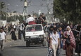 Palestinians evacuating to the southern Gaza Strip (ANSA)