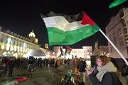 Torino, presidio pro Palestina dopo il cessate il fuoco a Gaza