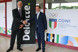 Il Presidente del CONI Giovanni Malagò e il CEO di Deloitte Italia Fabio Pompei