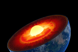 Rappresentazione grafica della struttura interna della Terra (fonte: Argonne National Laboratory via Flickr, CC BY-NC-SA 2.0)