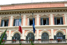 L'ingresso principale del Policlinico Umberto I