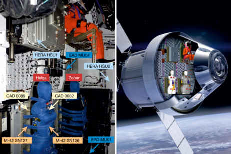 I dati arrivano dai tanti sensori collocati a bordo della capsula Orion e sui due manichini (fonte: George et al, Nature 2024)