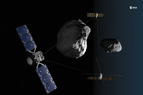 Rappresentazione artistica della missione Hera (fonte: ESA-Science Office)