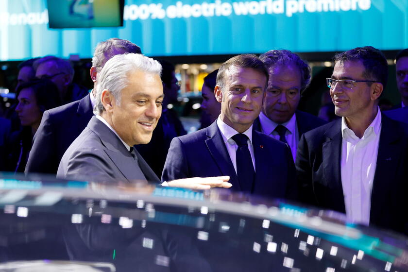 French President Macron visits Paris Motor Show 2024