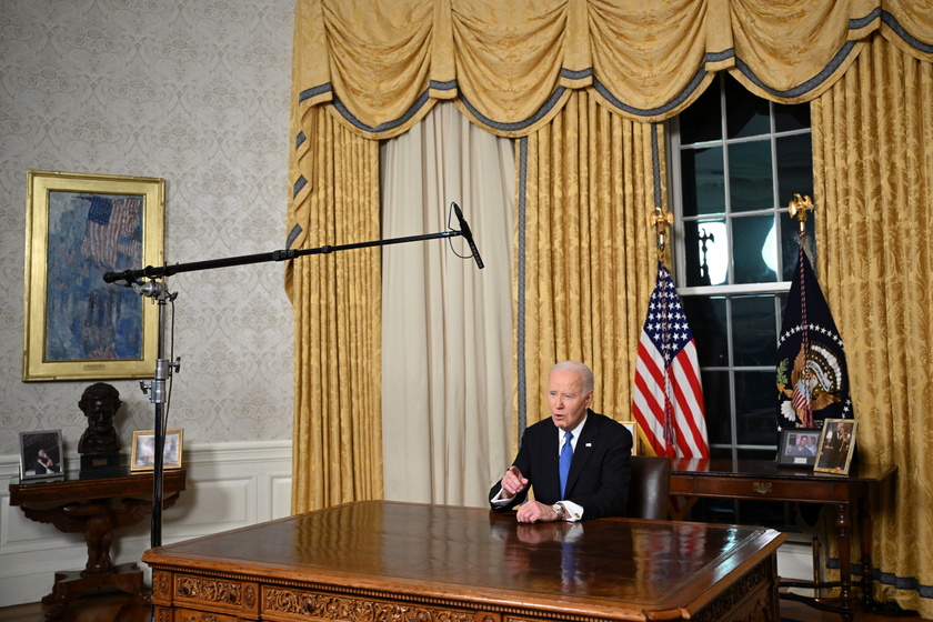 US President Biden delivers his farewell address to the nation from the Oval Office