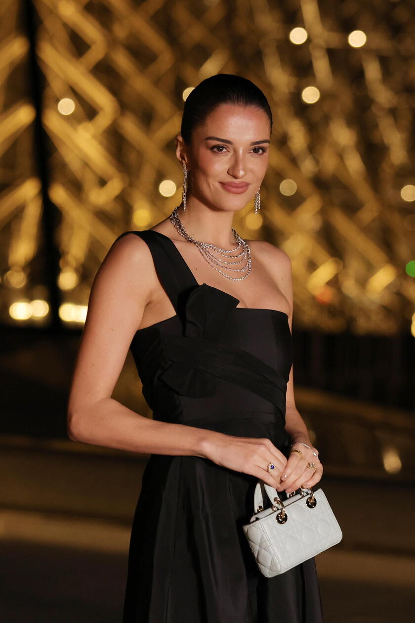 Paris Louvre Museum hosts its first-ever fashion gala - Model Gabrielle Caunesil