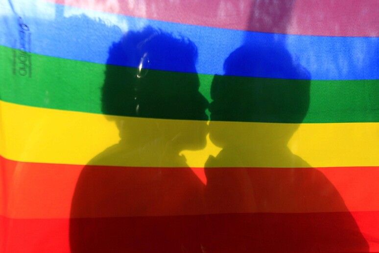 Una bandiera LGBTQIA (foto d 'archivio) - RIPRODUZIONE RISERVATA