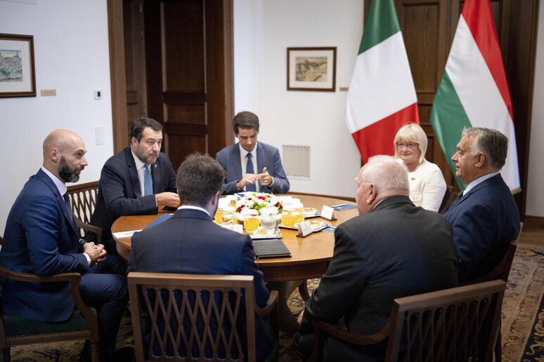 Hungarian Prime Minister Orban meets Italian Deputy Prime Minister Salvini in Budapest © ANSA/EPA