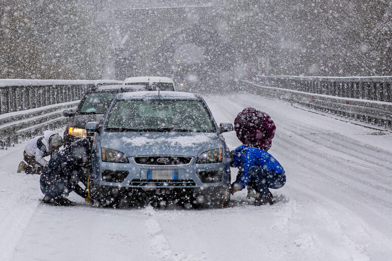 Freddo e neve in Calabria - RIPRODUZIONE RISERVATA